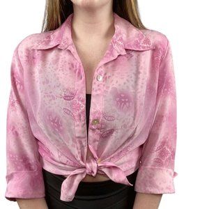 Funky Pastel Paisley Pink Long Sleeve Top